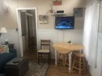 Full newer bed in Bedroom 1 offers closet and TV